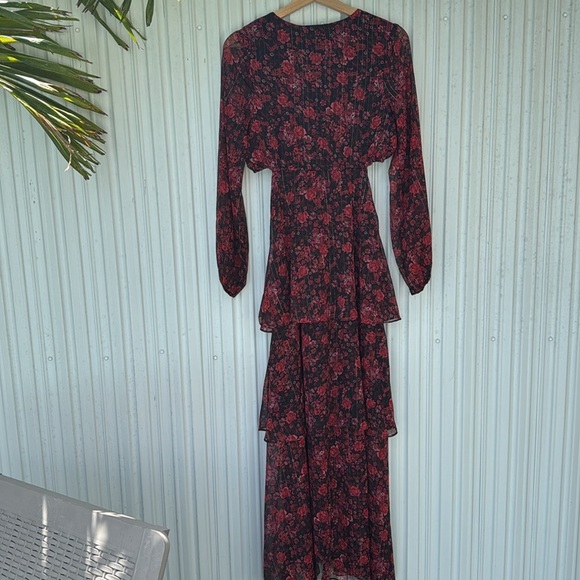 Floral Red Maxi Dress - Picture 5 of 7